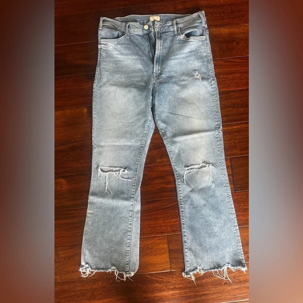 MOTHER Light Blue Flare Jeans - Picture 4 of 4